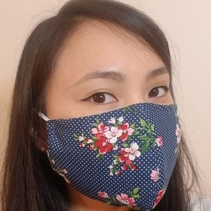 Homemade Face Mask 3 Layers Side Pocket for Filter